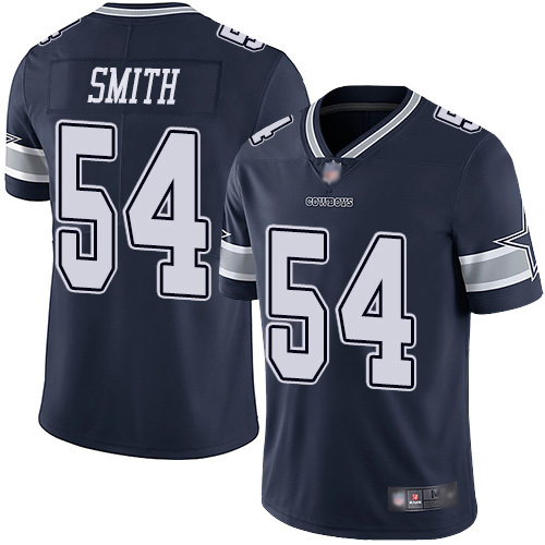 Men Dallas Cowboys Limited Navy Blue Jaylon Smith Home #54 Vapor Untouchable NFL Jersey